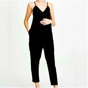 Hatch Black Georgia Maternity Jumpsuit